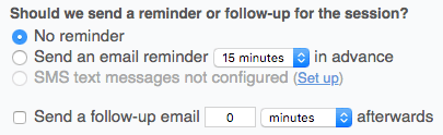 Sending customized automated text email reminders on your salon appointment booking system