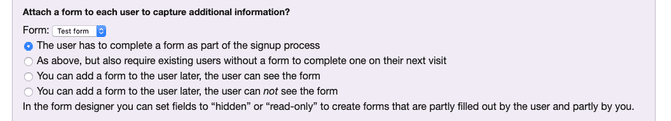 Attach a registration form