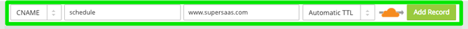 Point CNAME to supersaas.com