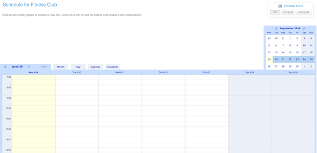 Empty schedule