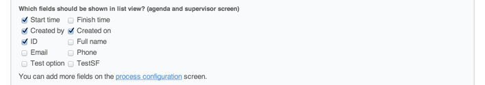 Choose fields for list view
