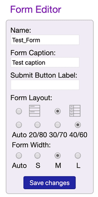 Form editor