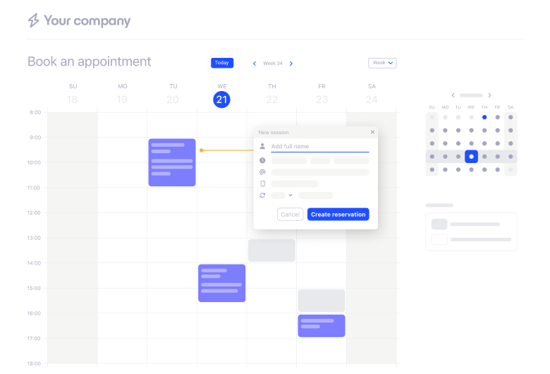 Schedule cut out